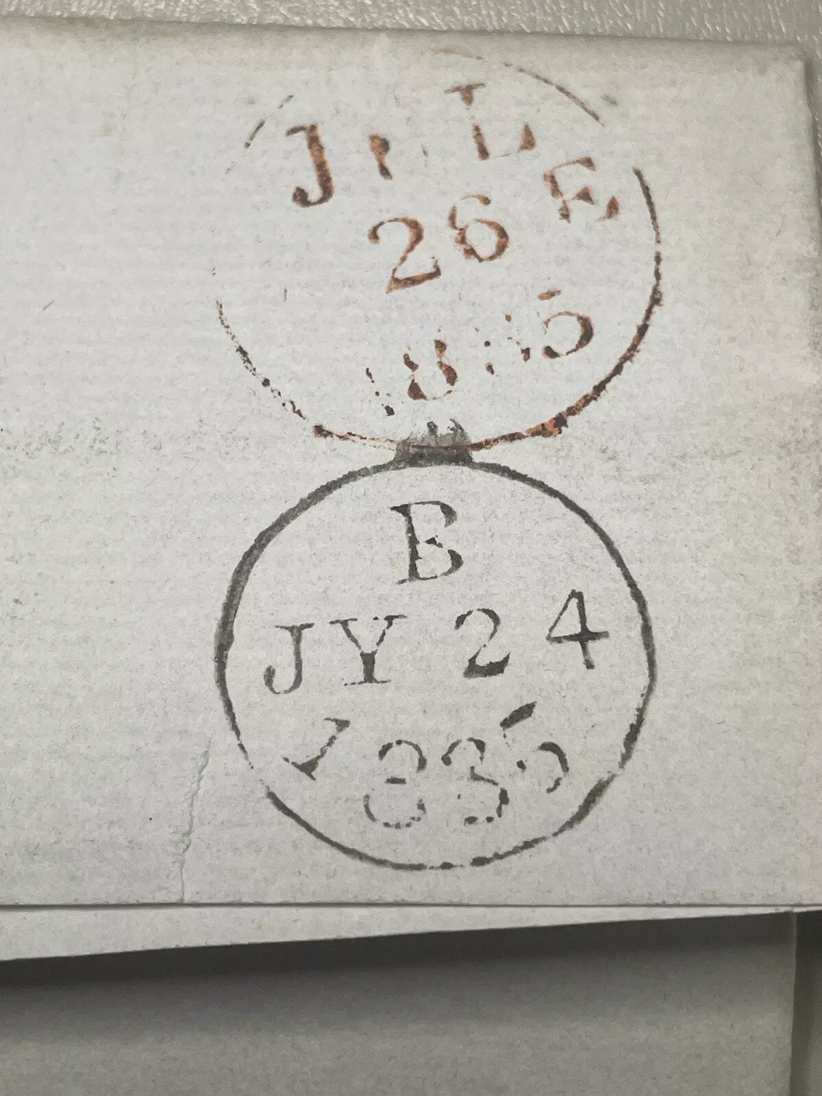 1835 postal history cover wrapper  cheif land commissioner Blair Adams