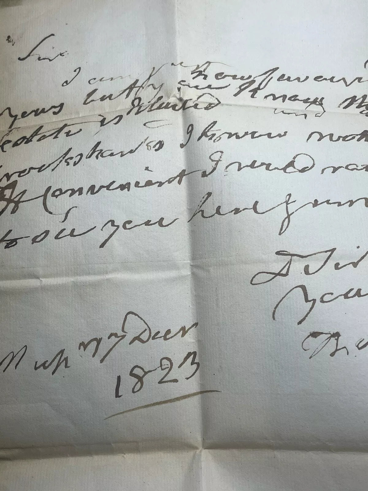 1823 cover with entire Musselburgh to Edinburgh