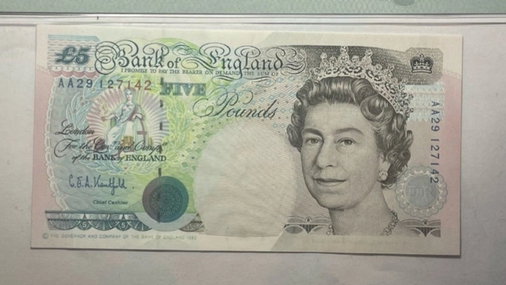 PMG graded Bank of England series E Five pounds