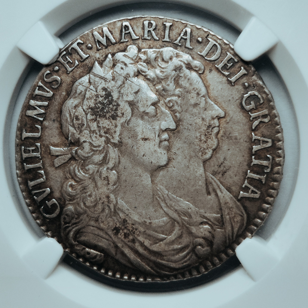 1690 William and Mary halfcrown
