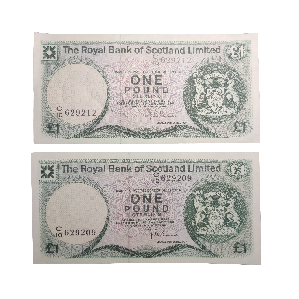 The Royal Bank of Scotland Limited one pounds banknote
