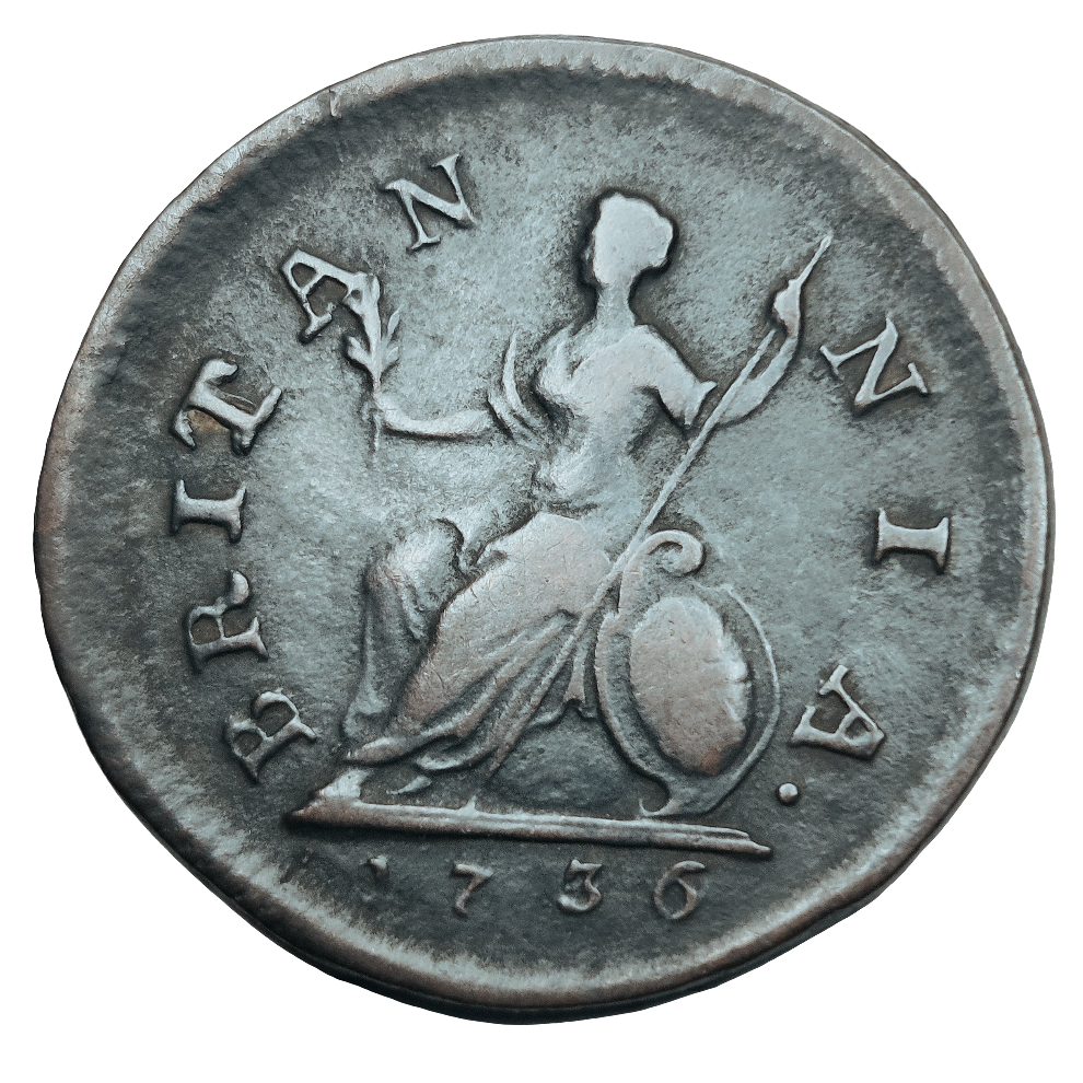 1736 George ii Farthing