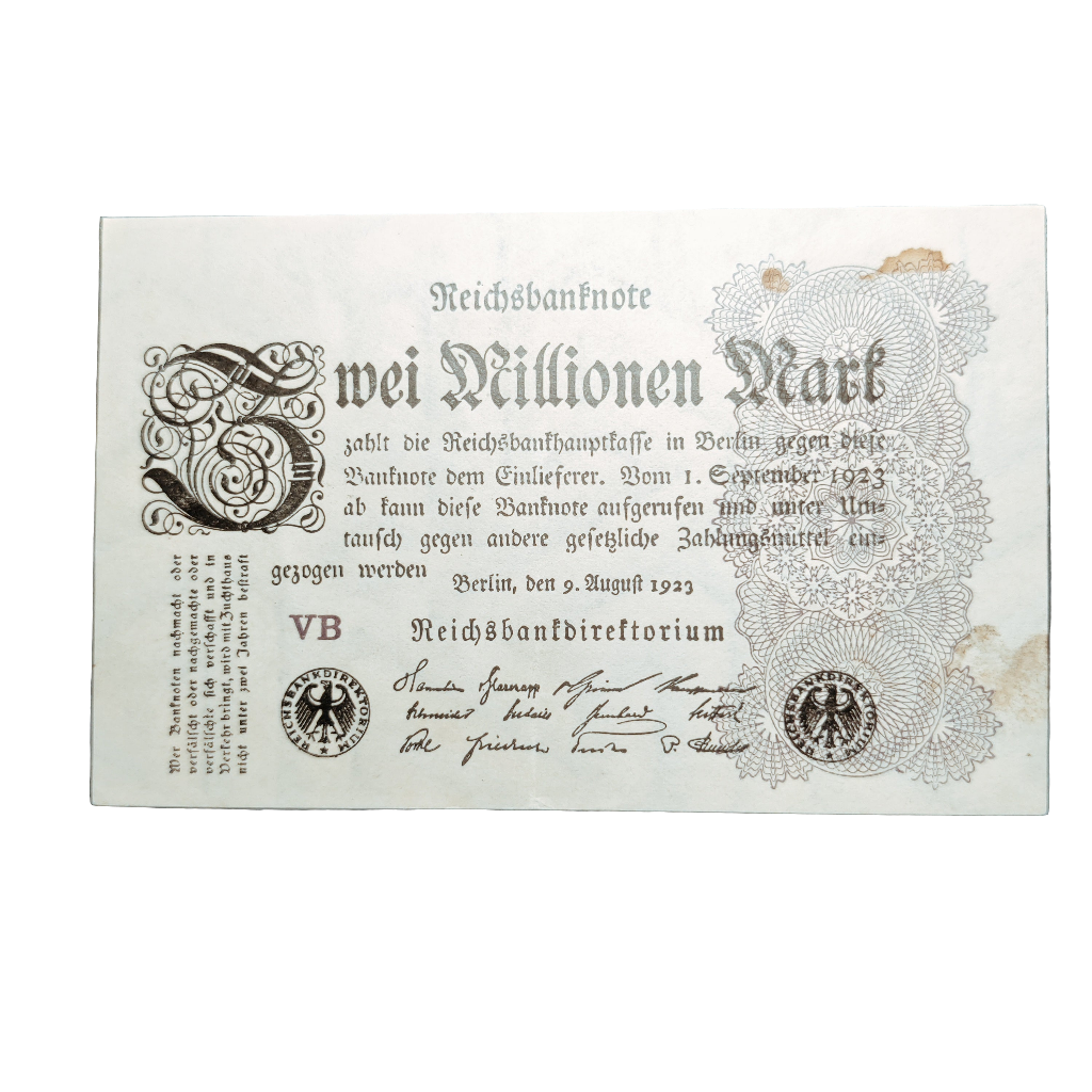 1923 German 2 million marks