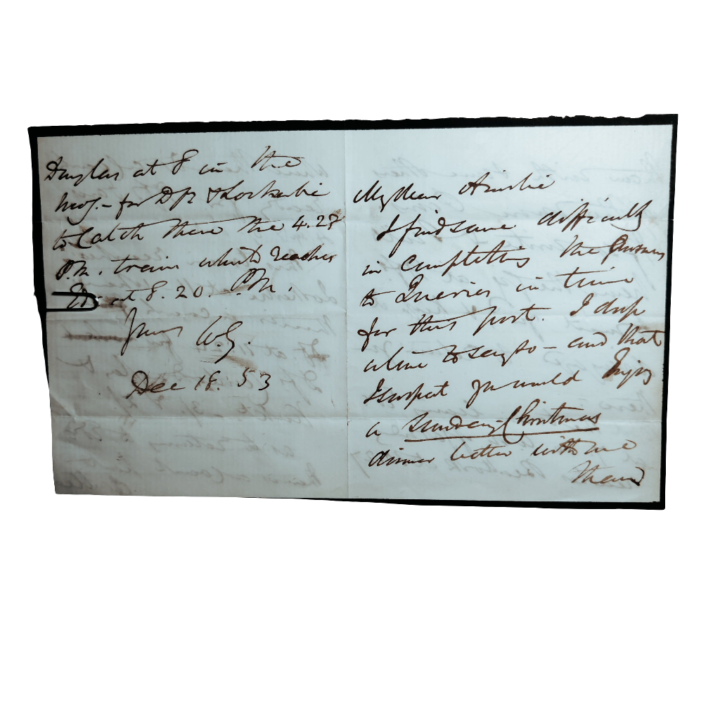 1853 Victorian mourning letter