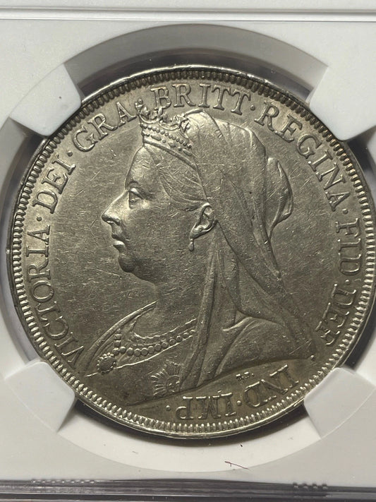 NGC Graded 1897 Great Britain LXI Crown UNC Details