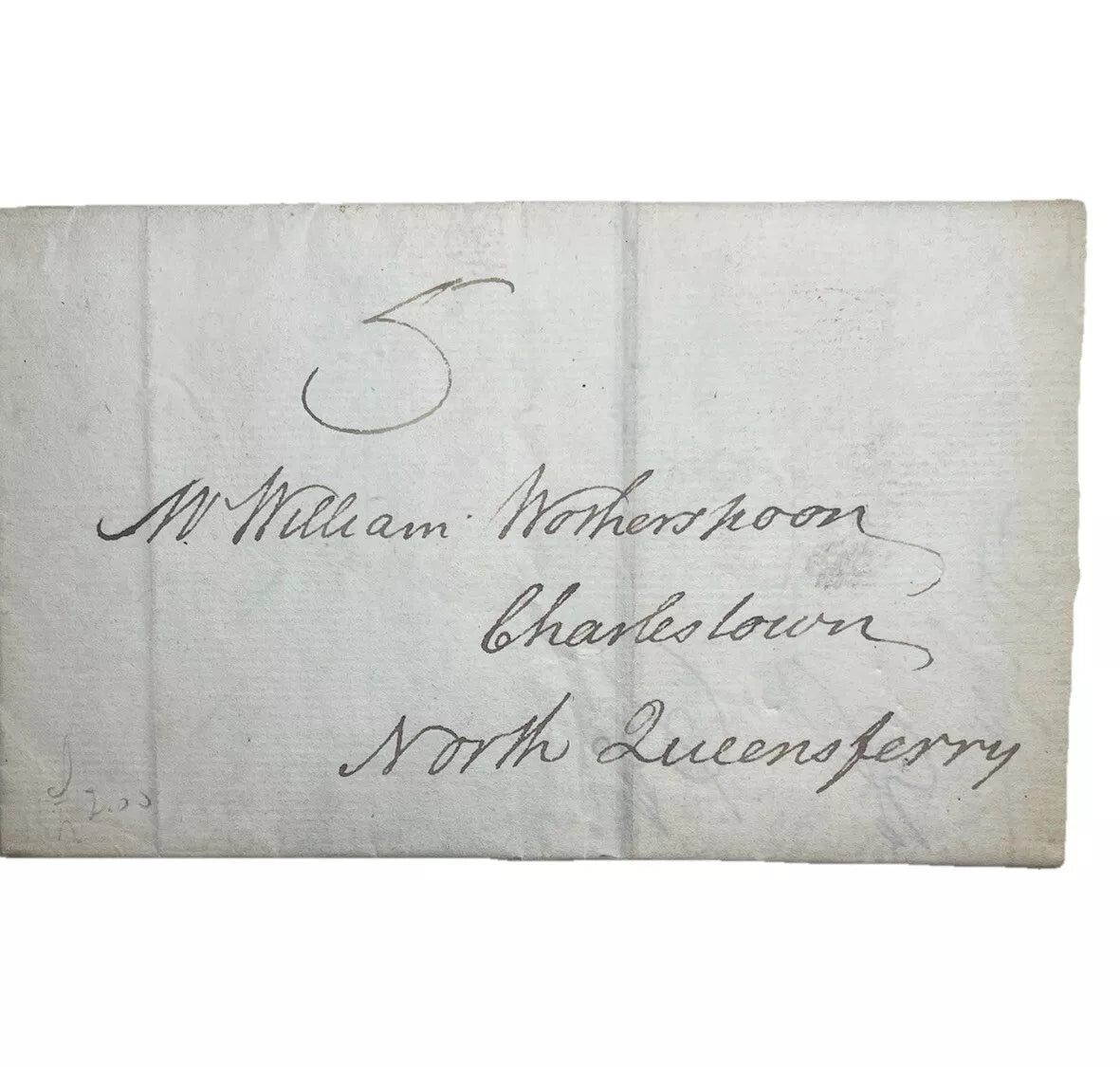 1801 postal history cover Perth to queens-ferry