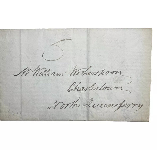 1801 postal history cover Perth to queens-ferry