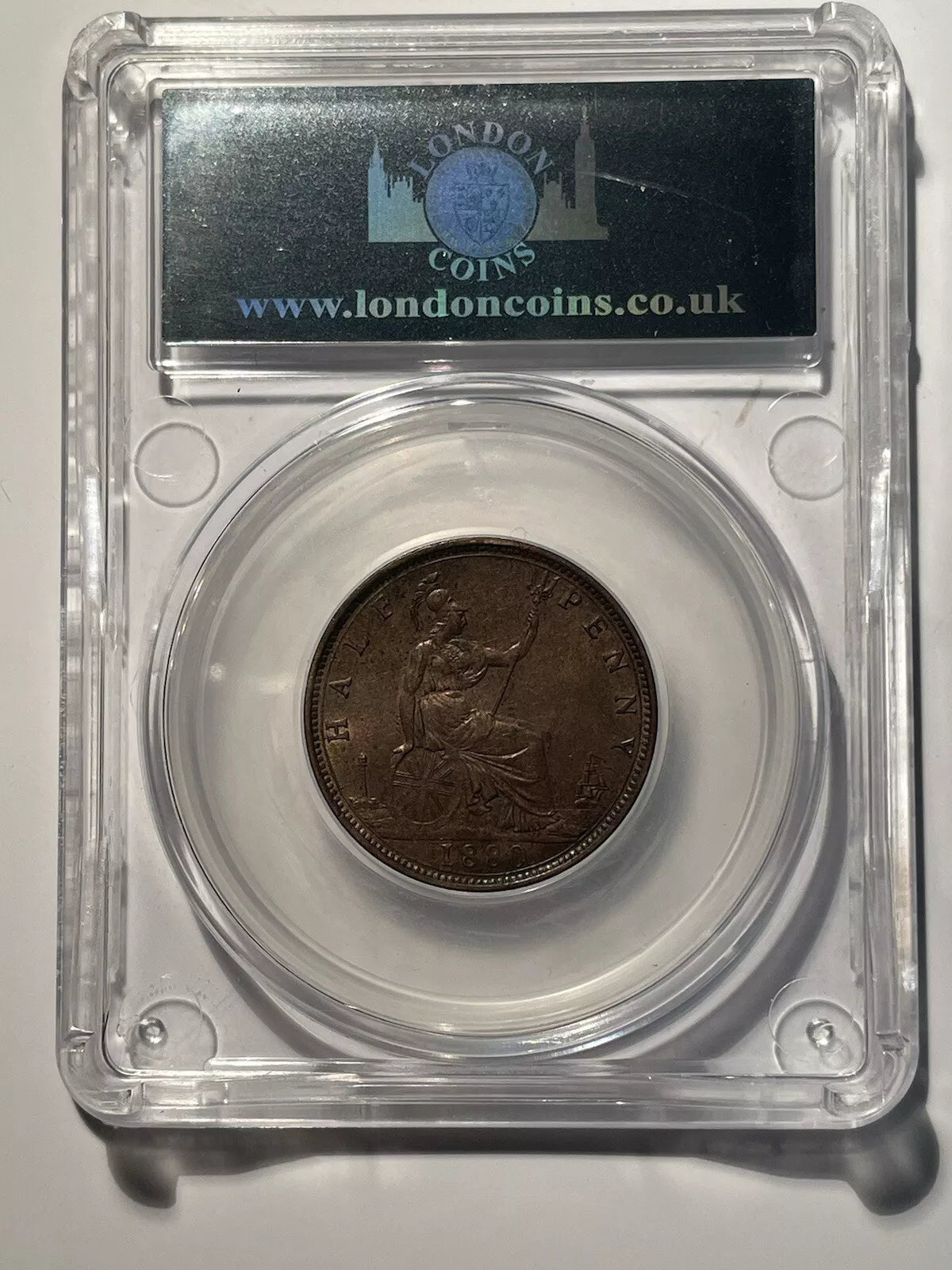 1880 HALFPENNY Queen Victoria Obverse 15 Reverse P Freeman 340 LCGS