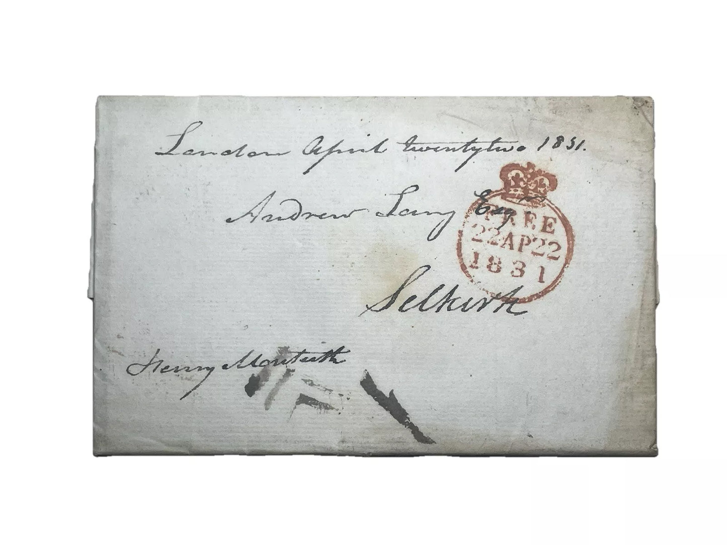 Free Frank london 1831 Superb seal with entire letter  regarding parliament