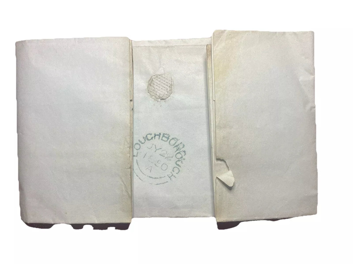 1867  Victoria Penny Red On Envelope full entire Loughborough Postmark nice