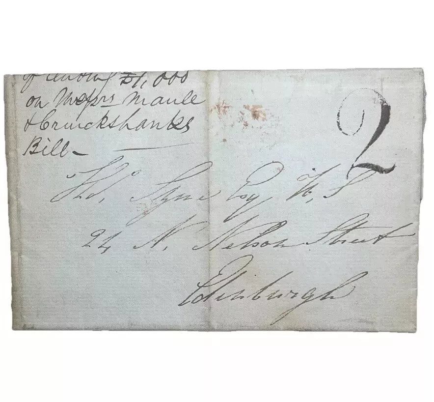 1823 cover with entire Musselburgh to Edinburgh