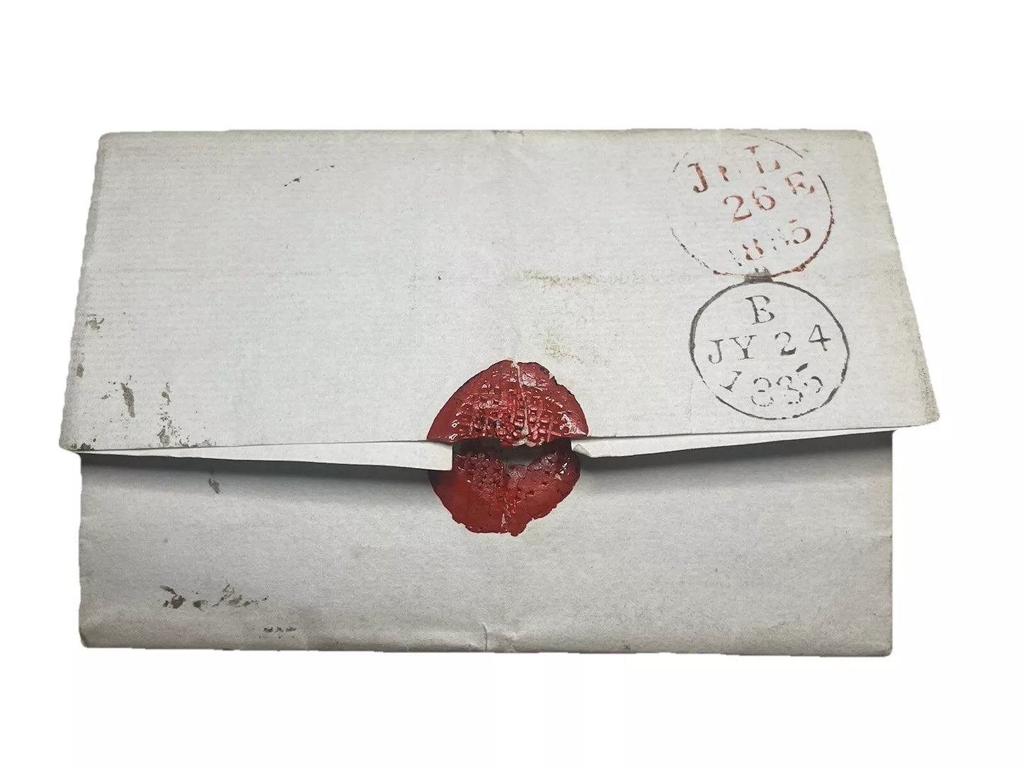 1835 postal history cover wrapper  cheif land commissioner Blair Adams