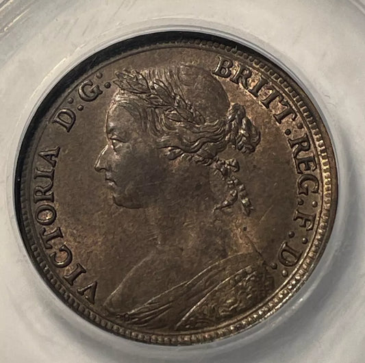 1880 HALFPENNY Queen Victoria Obverse 15 Reverse P Freeman 340 LCGS