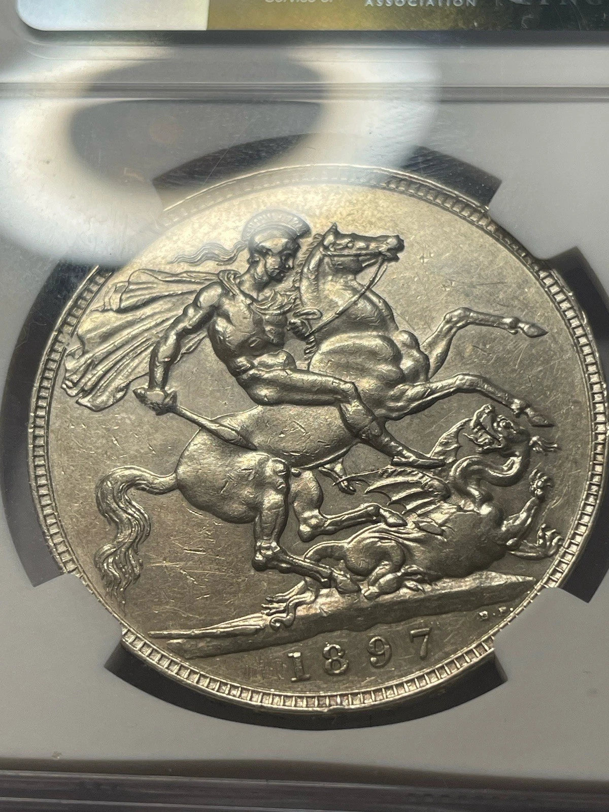 NGC Graded 1897 Great Britain LXI Crown UNC Details