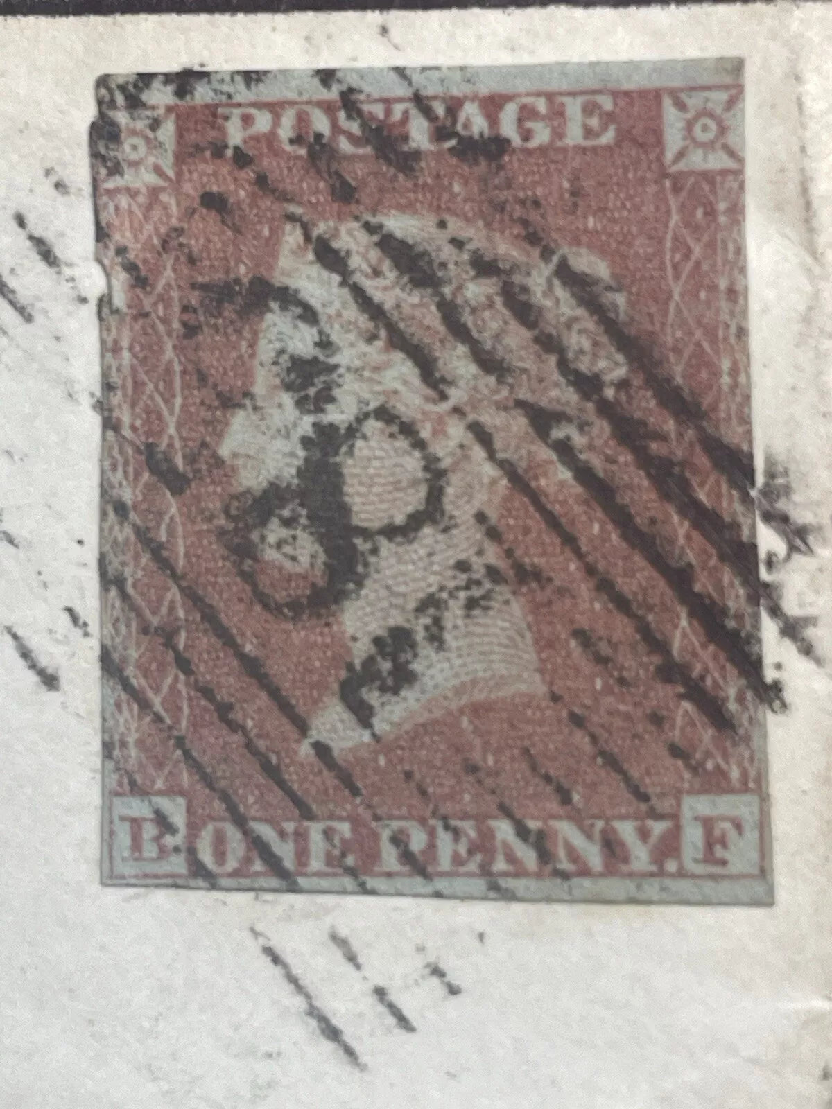 Victoria Penny Red On Envelope  with entire Edinburgh and Nairn Postmark