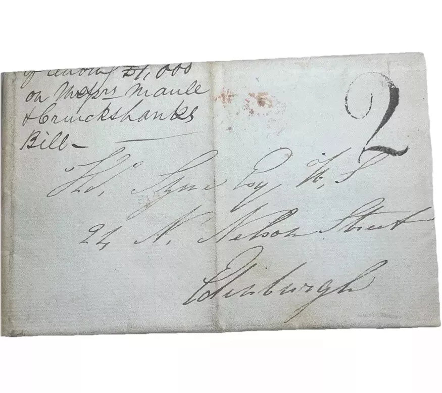 1823 cover with entire Musselburgh to Edinburgh