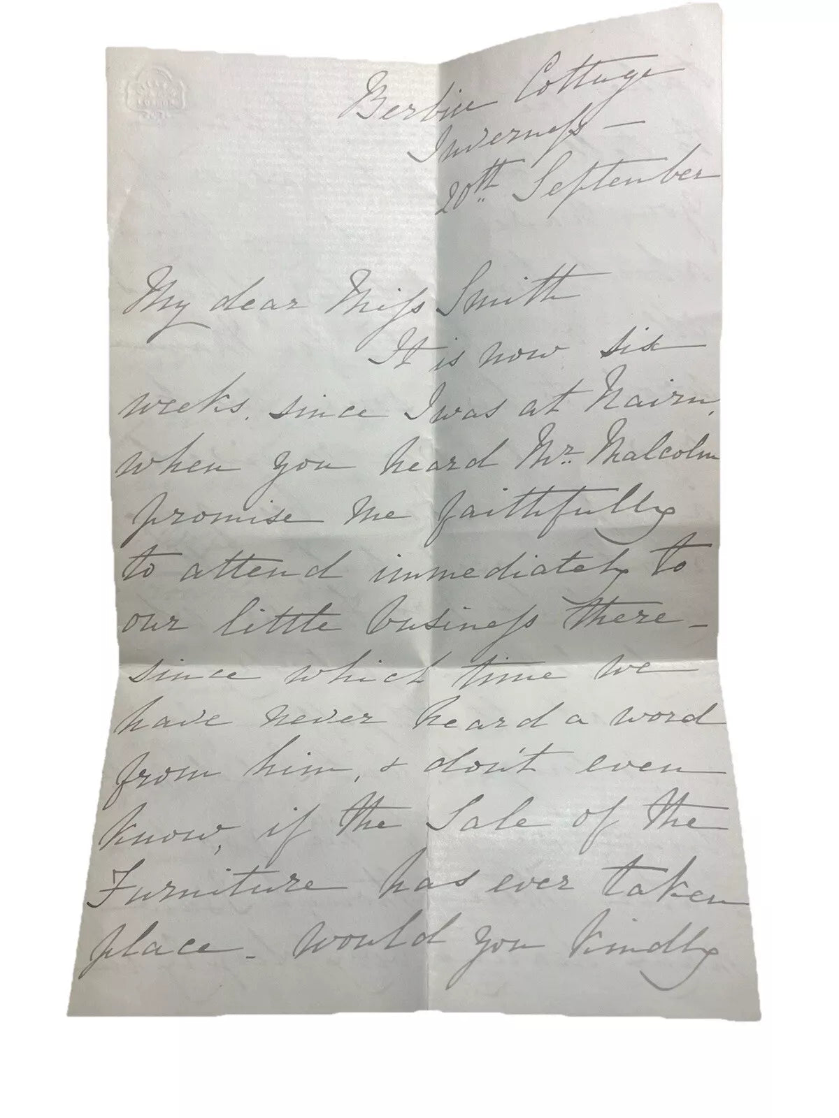 Victoria Penny Red On Envelope  with entire Edinburgh and Nairn Postmark