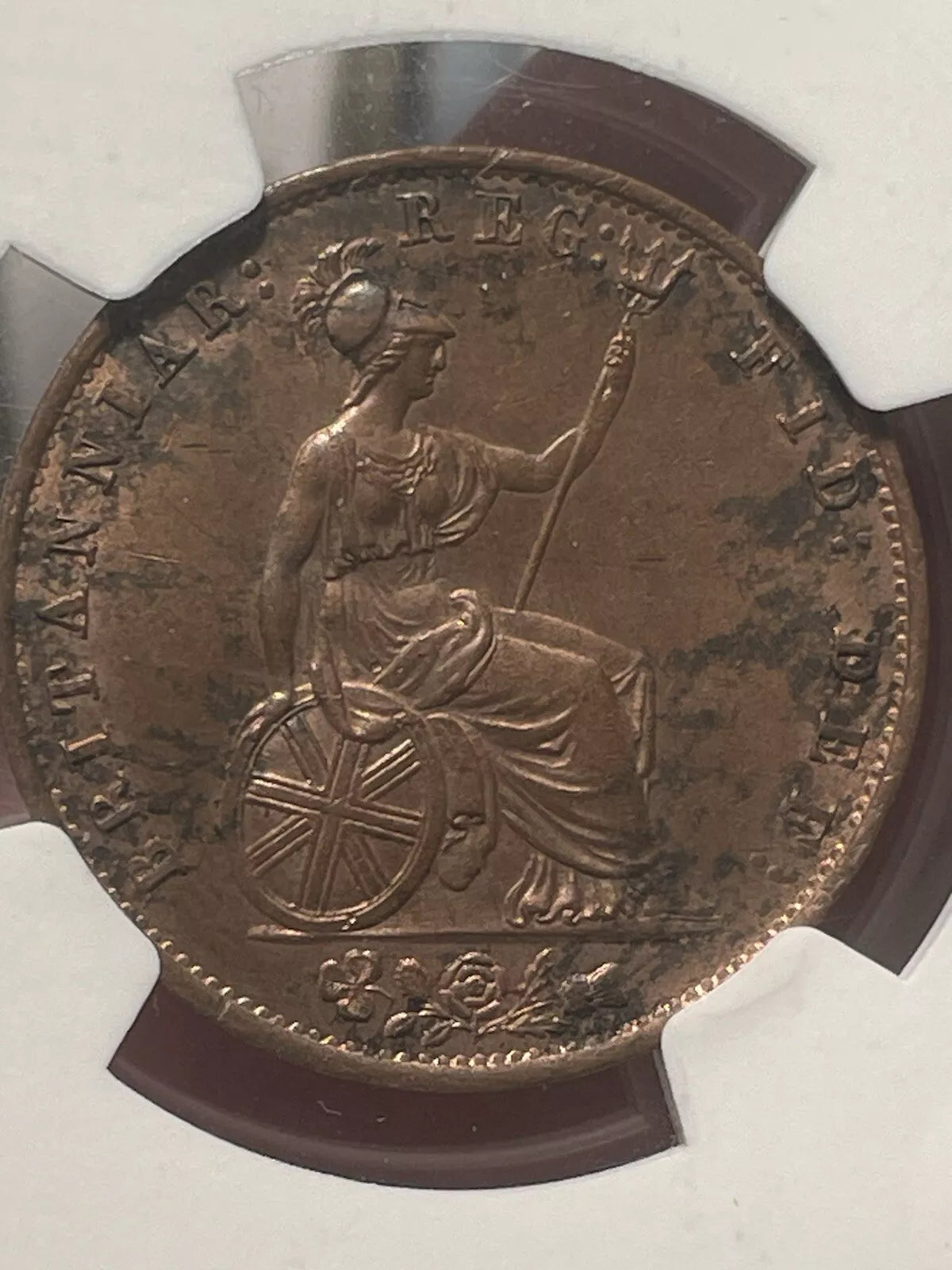 NGC Graded Great Britain 1853 1/2P Half Penny