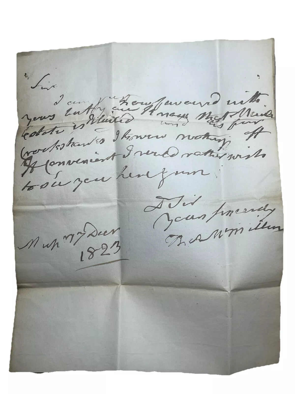 1823 cover with entire Musselburgh to Edinburgh