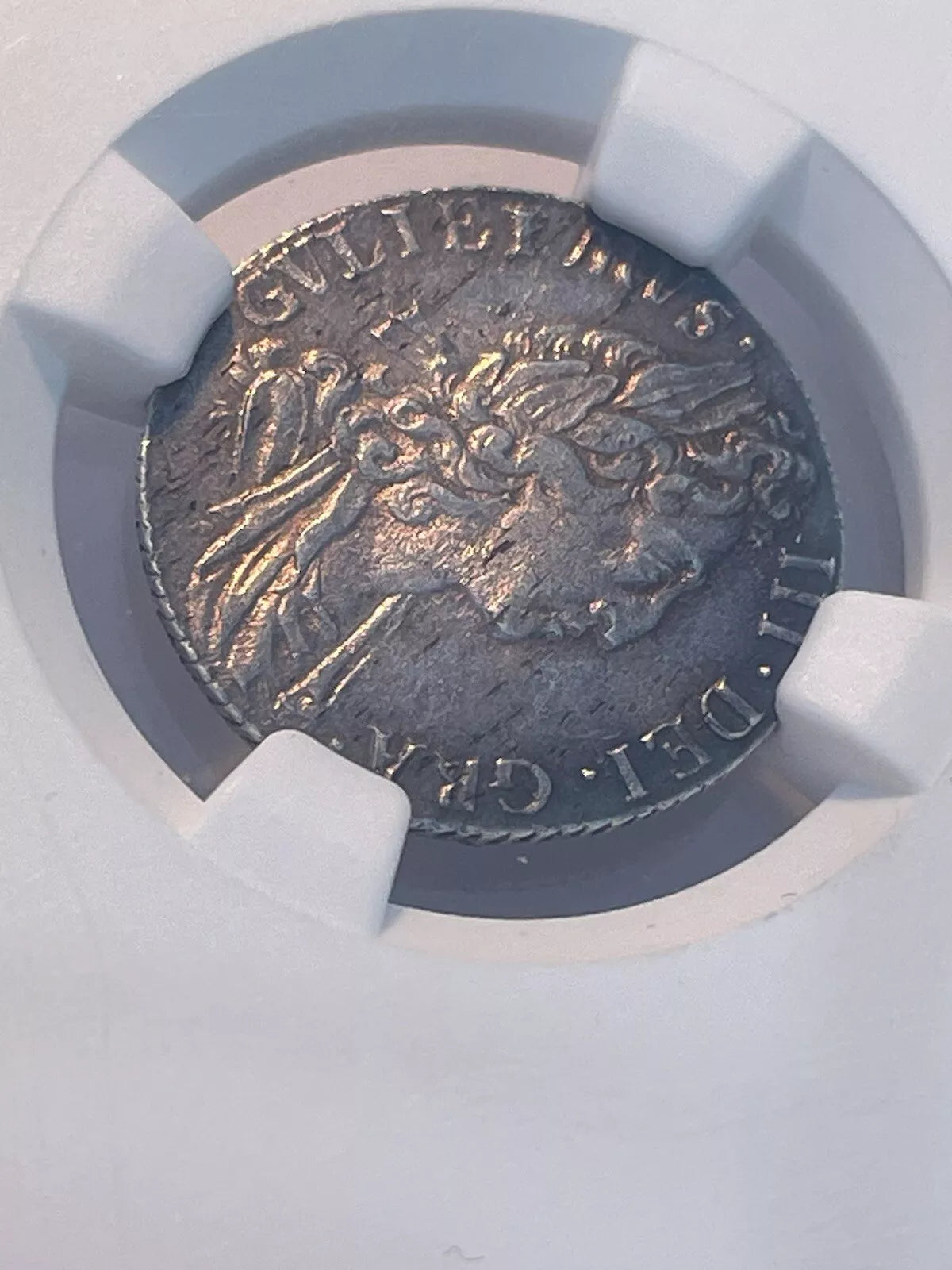 William iii Sixpence 1697 ,S3538 ESC 1237 error rare R4 I for l variety NGC MS61