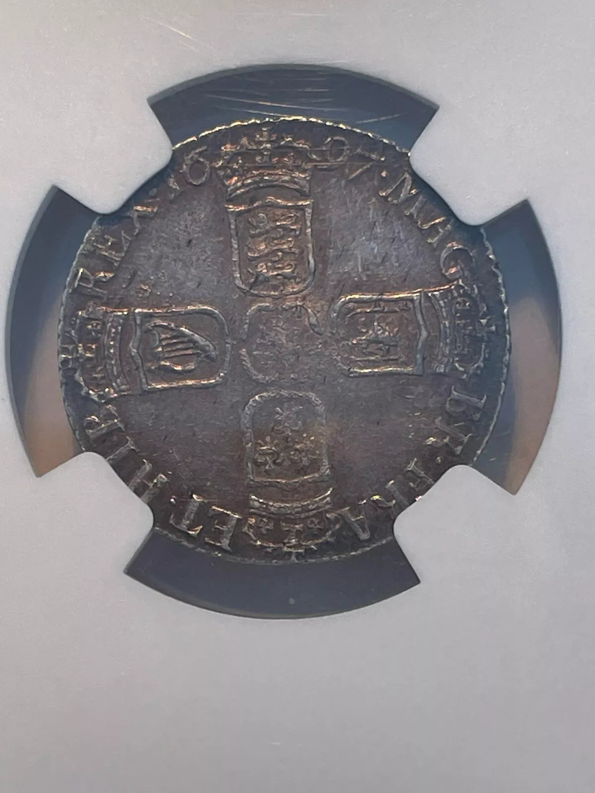 William iii Sixpence 1697 ,S3538 ESC 1237 error rare R4 I for l variety NGC MS61