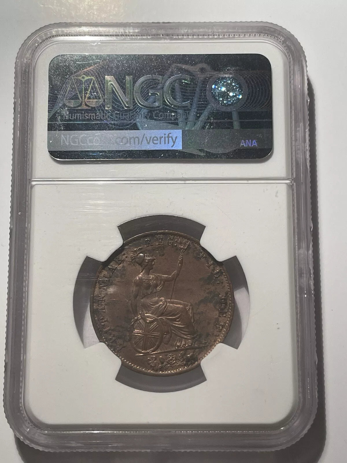 NGC Graded Great Britain 1853 1/2P Half Penny