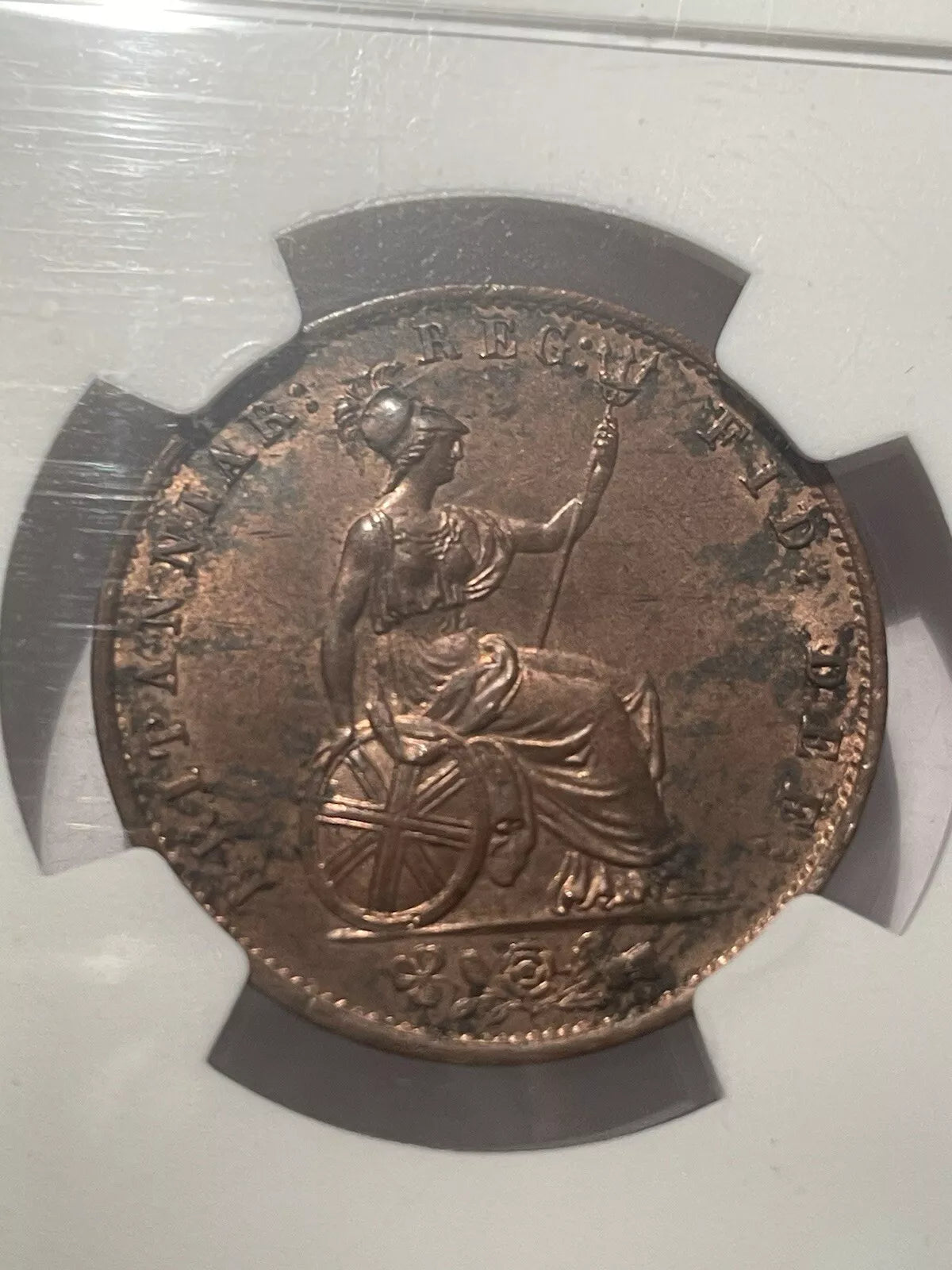 NGC Graded Great Britain 1853 1/2P Half Penny