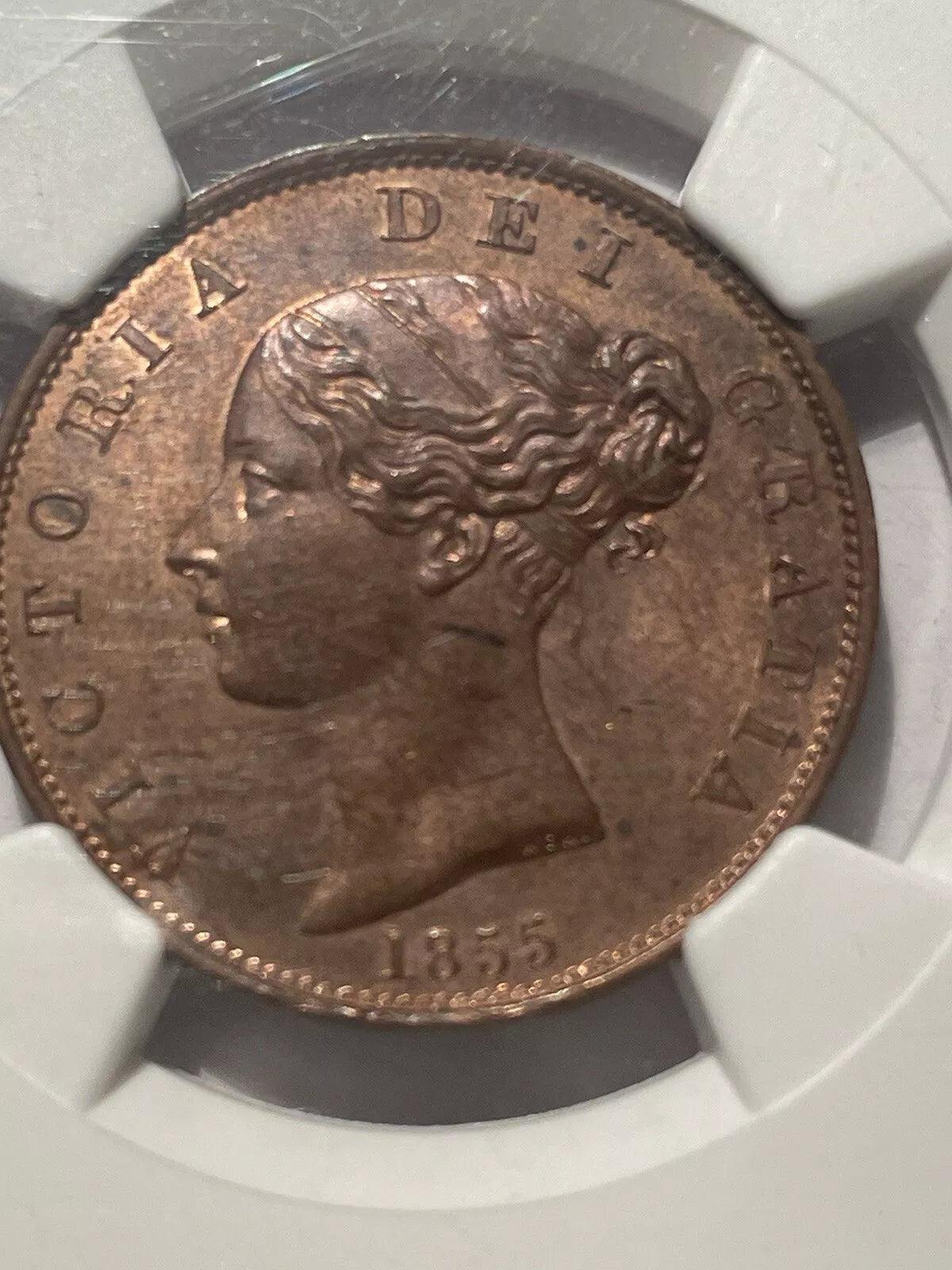 NGC Graded Great Britain 1853 1/2P Half Penny