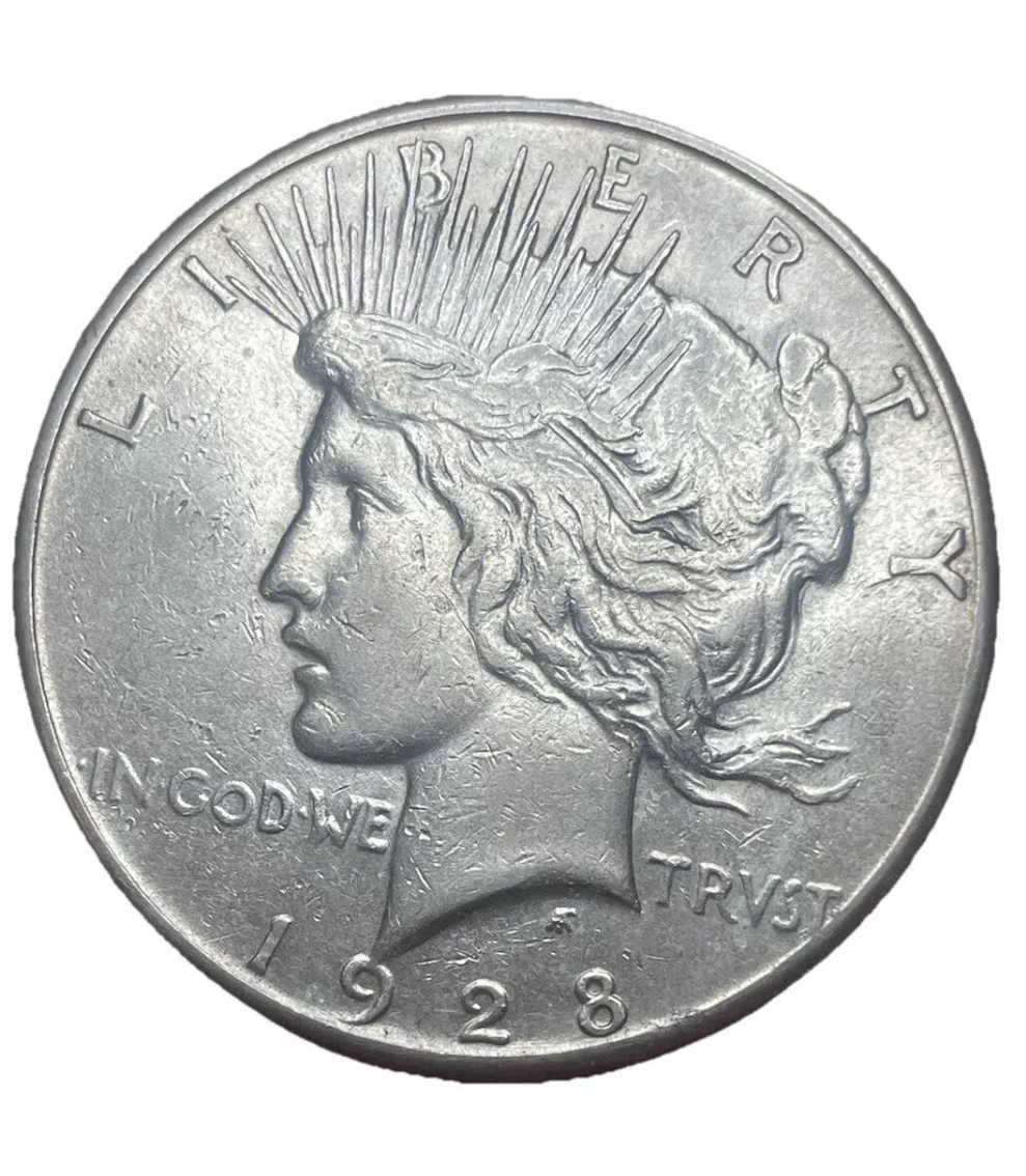 1928 S US Silver Peace Dollar