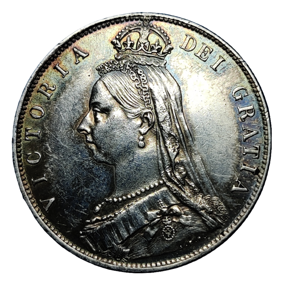 1890 Victoria halfcrown