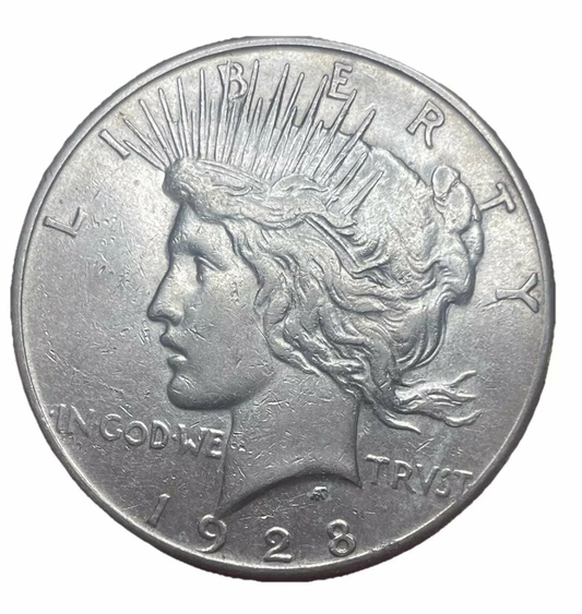 1928 S US Silver Peace Dollar