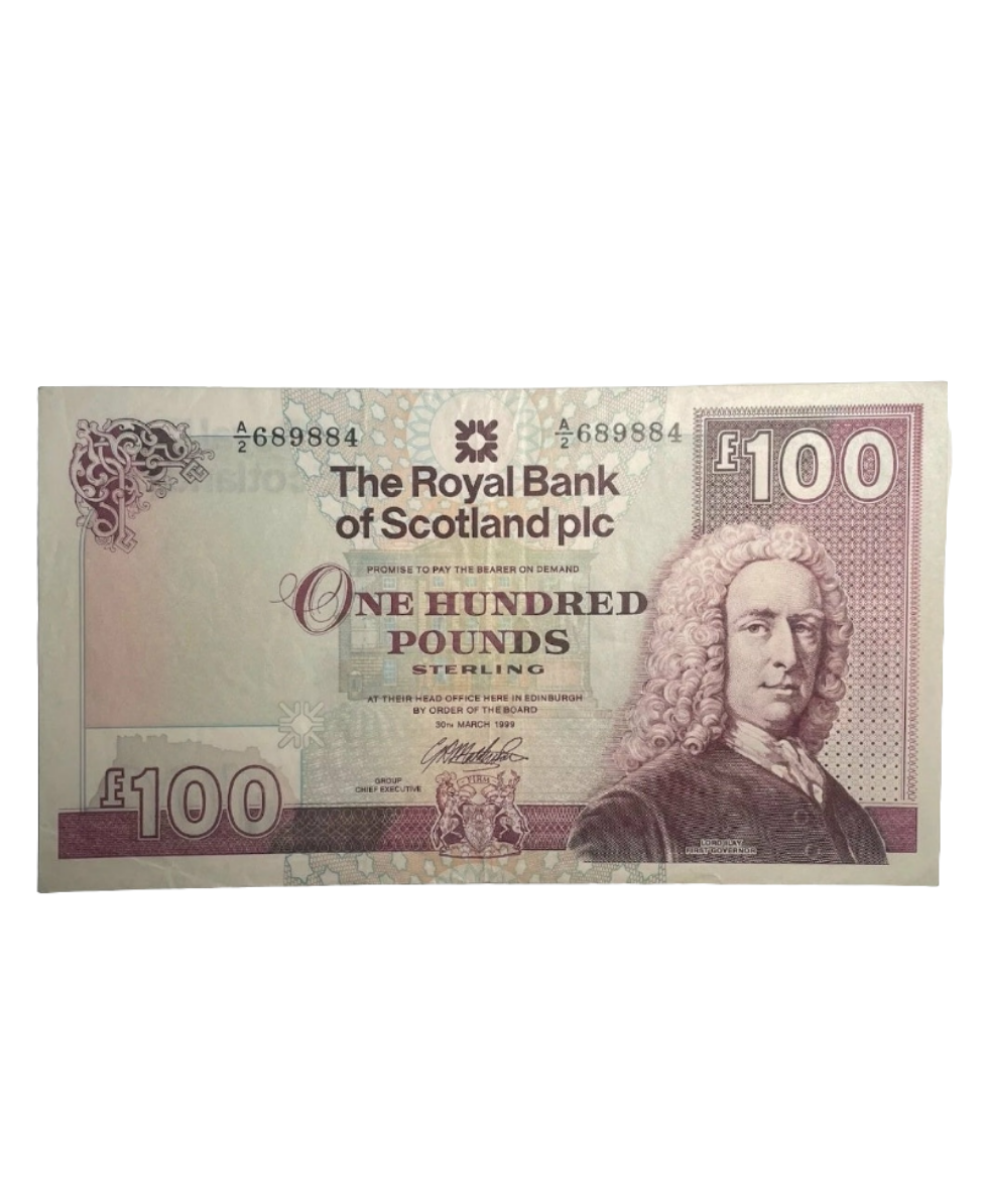 ROYAL BANK Of Scotland One Hundred Pounds Banknote