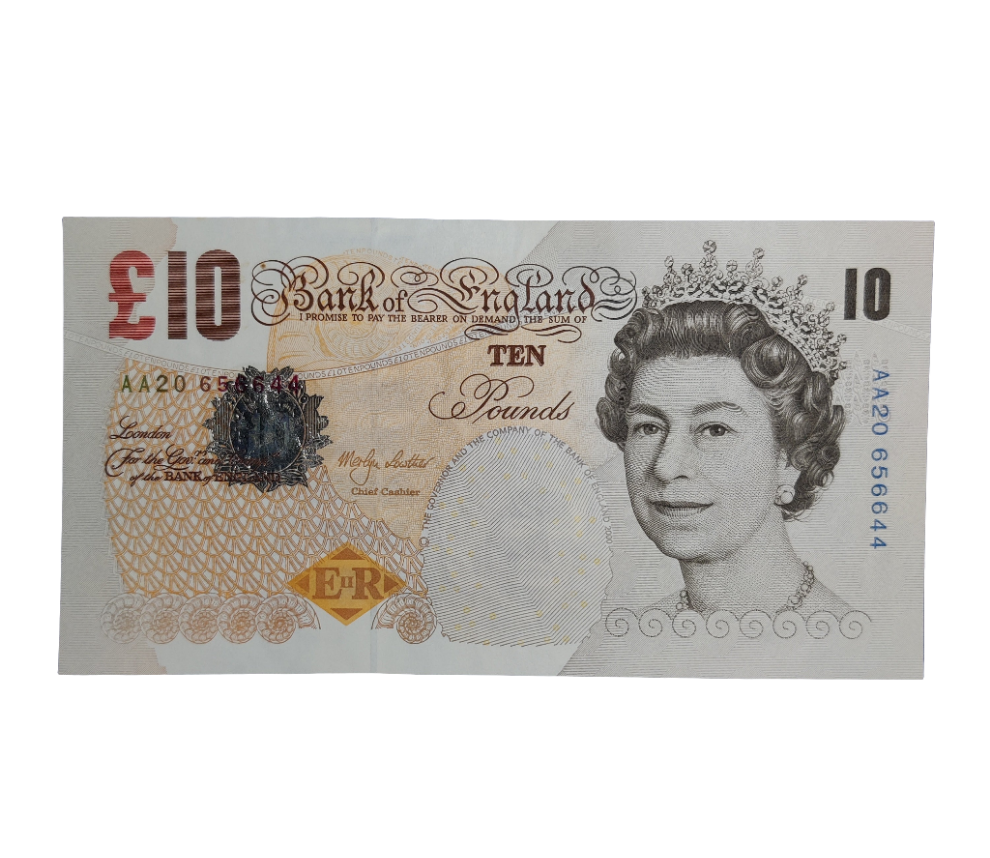 Bank of England Series E Ten Pounds Banknote Merlyn Lowther