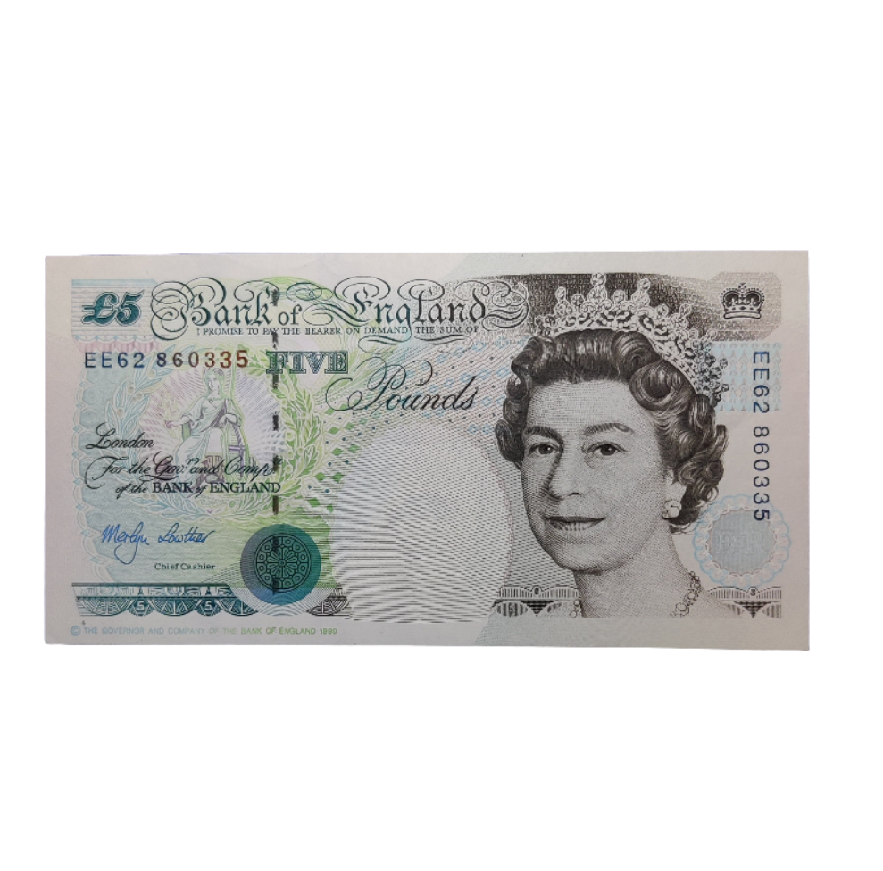 Bank of England Series E five pound Banknote Merlyn Lowther