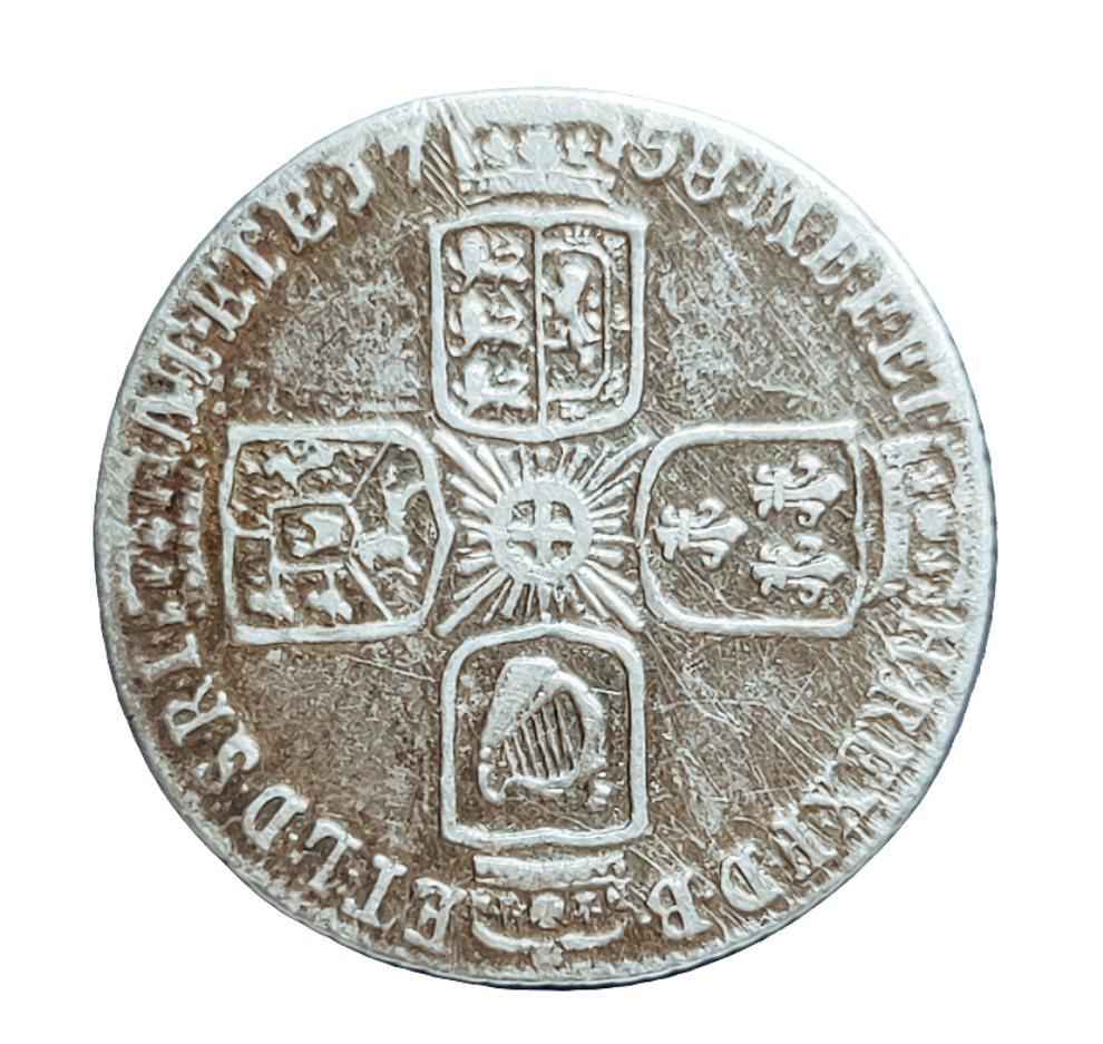 1758 George ii sixpence