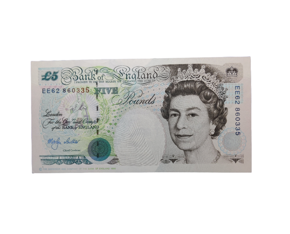 Bank of England Series E five pound Banknote Merlyn Lowther