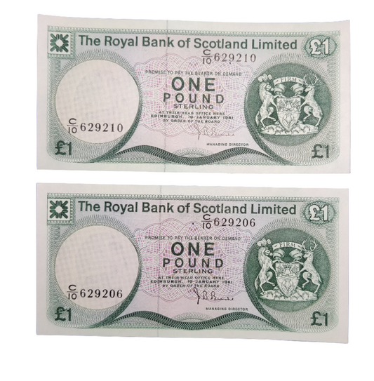 The Royal Bank Of Scotland Limited one pounds banknote