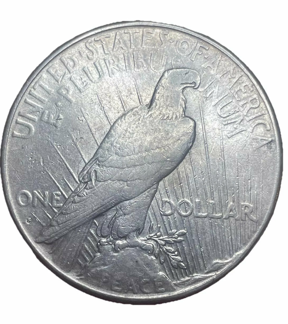 1928 S US Silver Peace Dollar