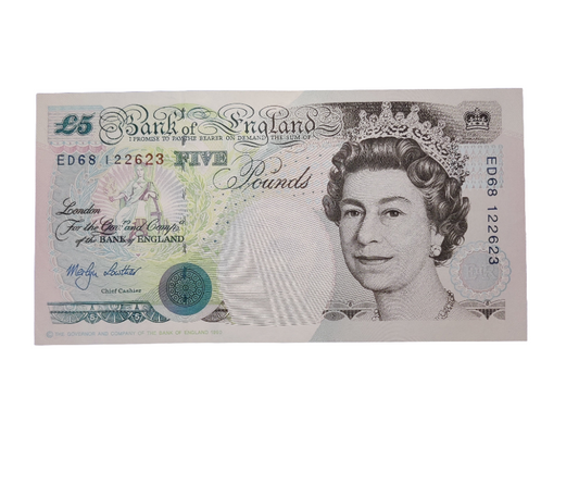 Bank of England Series E five pounds Banknote Merlyn Lowther