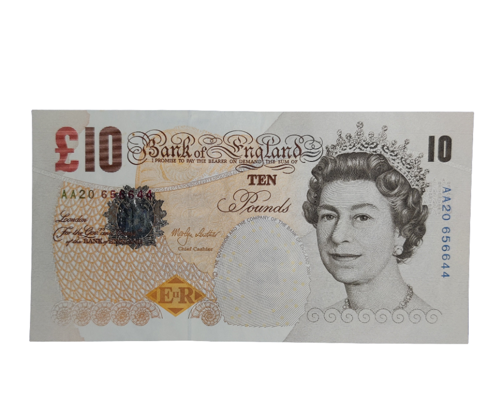 Bank of England Series E Ten Pounds Banknote Merlyn Lowther