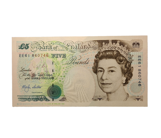 Bank of England Series E five pounds Banknote Merlyn Lowther