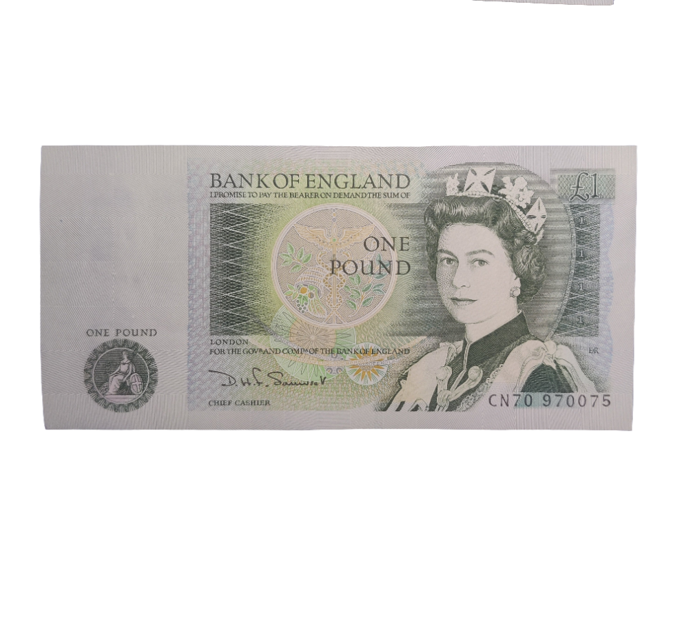 Bank of England Series D one pounds Banknote x4 D H F Somersett J B page