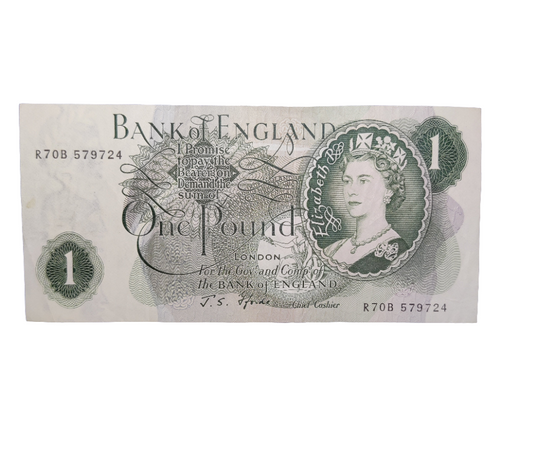 Bank of England series c one pounds Banknote J S Ford
