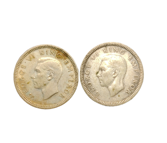 New Zealand sixpences x2
