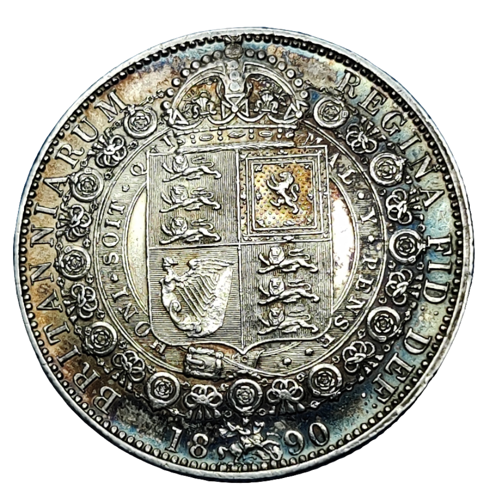 1890 Victoria halfcrown