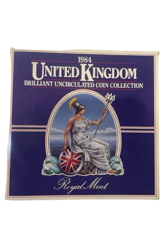1984 United Kingdom Brilliant Uncirculated Coin Collection 8 Coin BU Mint Set