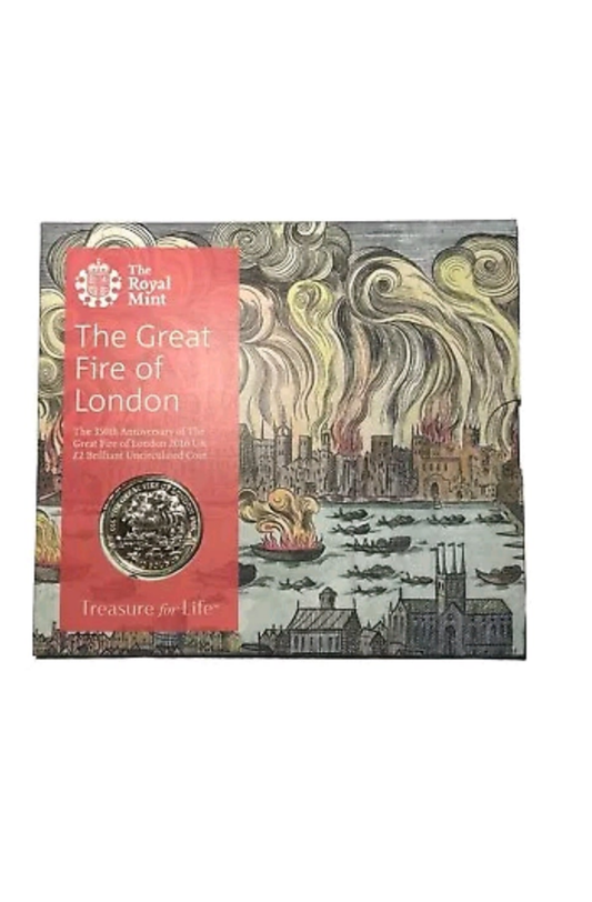 2016 £2 - GREAT FIRE OF LONDON TWO POUNDS -BRILLIANT UNCIRCULATED - BU COIN PACK