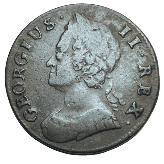 1744 George ii half penny