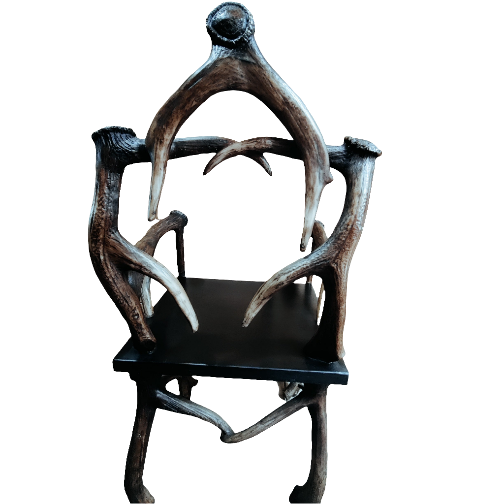 Country style faux deer antler chair