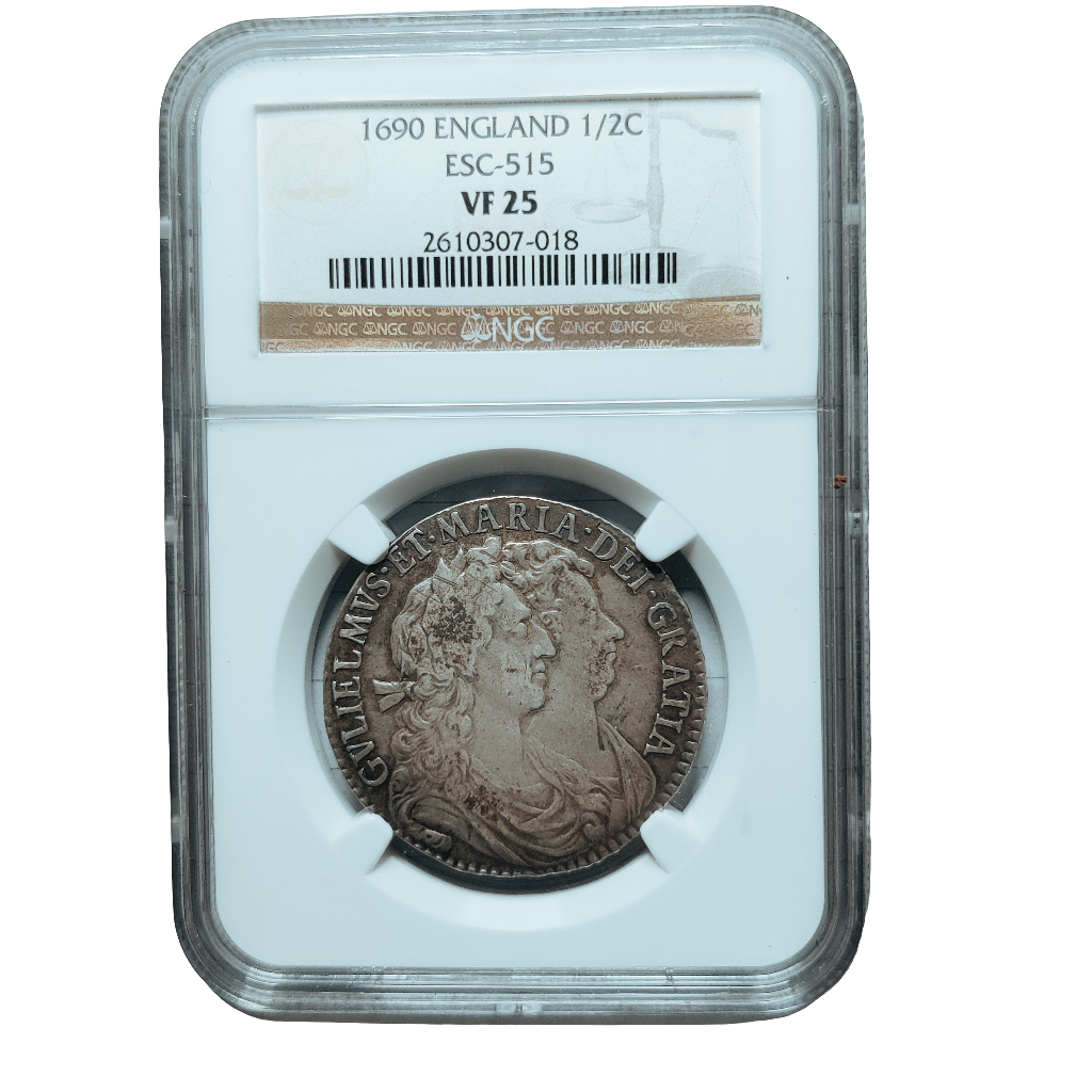 1690 William and Mary halfcrown